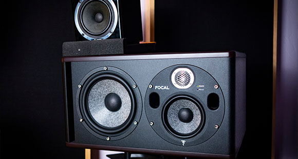 speakers used in the Root Seventy Three's recording studio in Hackney 